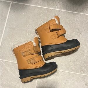 Target Tan and Black Kids Boots